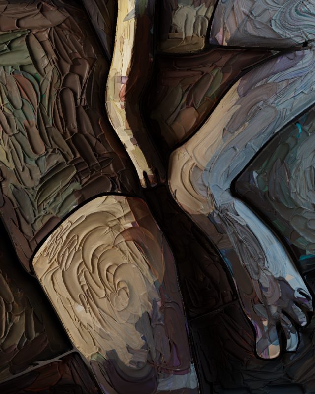 Boy With Stretched Cat, 2021 — detail